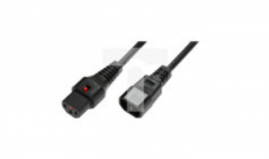 Kabel przedłużający zasilający 3x1 IEC C14/IEC C13 prosty M/Ż czarny IEC-PC1021 /2m/