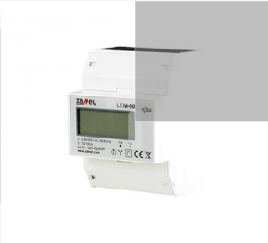 Licznik energii elektrycznej 3-fazowy LCD 100 A 4-MOD LEM-30 EXT10000235