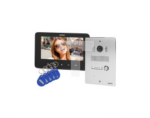 Zestaw wideodomofonowy bezsłuchawkowy, kolor, LCD 7, z czytnikiem breloków zbliżeniowych, interkom, podtynk,OR-VID-VP-1070/B