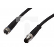Złącze kablowe M8 żeńskie 4-pinowe proste M8 męskie 3-pinowe proste 3x0,34mm IP67 1m VK10C524