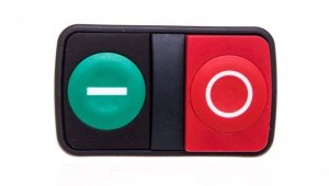 Napęd przycisku podwójny zielony/czerwony /O-I/ bez podświetlenia z samopowrotem ZB5AL7341