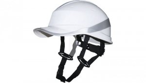 Hełm budowlany z ABS o kształcie czapeczki baseball 2 możliwości regulacji kol.biały fluo roz. REGULOWANY TETE DIAM5UPBCFL