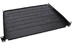 Półka 19 cali 1U G/550 czarna (RAL 9005) z podporą TN-19-550-1U-BK