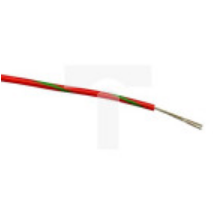 Przewód jednożyłowy linkowy, 0,2 mm², 7/0,2 mm, 24 AWG, PVC, 1 kV AC, Zielony/Czerwony, dł. 100m, RS PRO