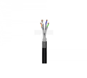 CAT 7 Kabel sieciowy zewnętrzny, miedź, S/FTP (PiMF), czarny 50m 53867