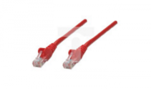 Kabel krosowy PATCH CORD CAT6 UTP 1,0 m czerwony 100 miedź INT 342148