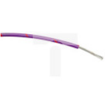 Przewód jednożyłowy linkowy, 0,5 mm², 16/0,2 mm, 20 AWG, PVC, 1 kV AC, Liliowy/Czerwony, dł. 100m, RS PRO