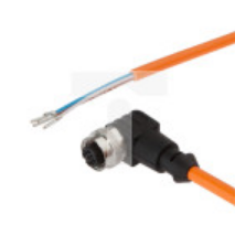 Kabel konfekcjonowany jednostrony złącze M12 żeńskie 4-pinowe kątowe wolny koniec przewodu 4x0,34mm² 5m TPU IP67 250V VK50R321