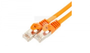 Patchcord S/FTP kat.7 PiMF kabel sieciowy LAN 2x RJ45 PoE pomarańczowy 20m NEKU
