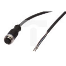 Kabel konfekcjonowany jednostrony złącze M12 żeńskie 3-pinowe proste wolny koniec przewodu 3x0,34mm² 2m PUR 250V VK200025
