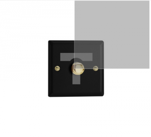 Ściemniacz przyciskowo-obrotowy do LED 120W (leading / trailing edge) 91x91mm kolor czarny mat V-PRO-120-LED-LT-BM