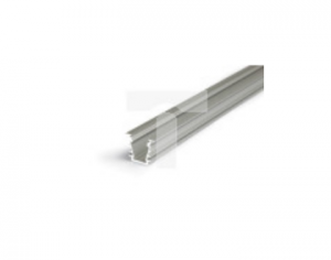 Profil aluminiowy led DEEP10 anodowany srebrny wpuszczany głęboki TOPMET - ciągła linia światła przy taśmie 120 led LUX00639 /2m