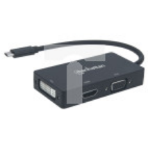 Konwerter Adapter USB-C 3.1 na HDMI/DVI/VGA Multiport, MHT 152983