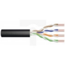 Kabel teleinformatyczny U/UTP kat.5e PE zewnętrzny suchy czarny Fca DK-1511-V-5-OD /500m/