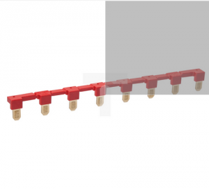 Mostek grzebieniowy 8-polowy czerwony do gniazd GZP80 i przekaźników PUSH-IN PI84, PI85, PI84P, PI85P - ZGZP80-8 RD 2616320