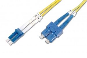 Patch cord światłowodowy LC/SC duplex SM 9/125 OS2 3m LS0H żółty DK-2932-03