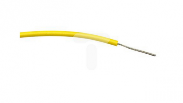 Przewód jednożyłowy linkowy, 0,2 mm², 7/0,2 mm, 24 AWG, PVC, 1 kV AC, Żółty, dł. 500m, RS PRO