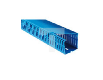 Koryto kablowe Niebieski PVC Otwarty Koryto panelowe z otworami 100 mm 100mm 2m RS PRO