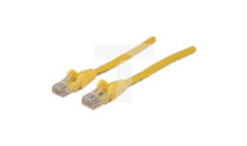 Kabel krosowy PATCH CORD CAT5E /UTP 2,0M żółty 100 miedź INT 319744