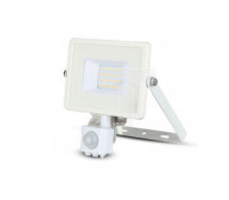 Projektor LED 20W 1600lm 6400K Dioda SAMSUNG z czujnikiem ruchu PIR Biały IP65 450