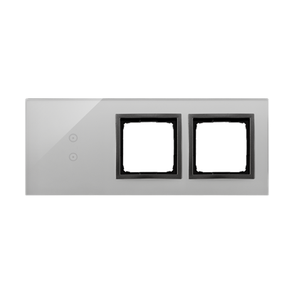 Simon Touch ramki Panel dotykowy S54 Touch, 3 moduły, 2 pola dotykowe pionowe + 2 otwory na osprzęty S54, burzowa chmura DSTR330