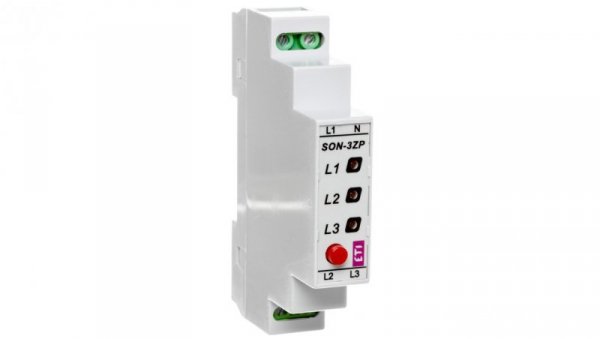 Sygnalizator obecności napięcia LED 3x400V 3-fazowy z przyciskiem SON-3 ZP 002471410