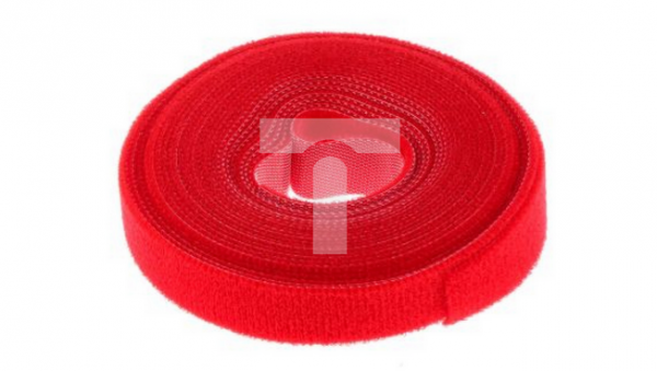 Opaska kablowa z rzepem Czerwony, 5m 16 mm RS PRO Taśma