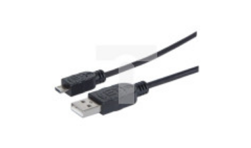 Kabel USB A-MicroB M/M 0,5m USB2.0 Hi-Speed czarny. MHT 325677