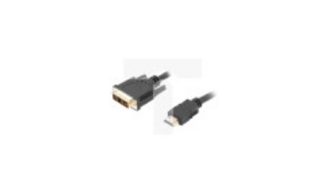 Kabel adapter HDMI - DVI-D(18+1) 1,8m czarny SINGLE LINK /pozłacane styki/ LANBERG