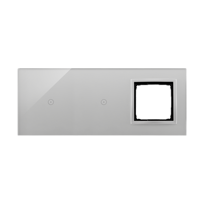 Simon Touch ramki Panel dotykowy S54 Touch, 3 moduły, 1 pole dotykowe + 1 pole dotykowe, + 1 otwór na osprzęt S54, srebrna mgła 