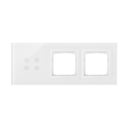 Simon Touch ramki Panel dotykowy S54 Touch, 3 moduły, 4 pola dotykowe + 2 otwory na osprzęty S54, biała perła DSTR3400/70
