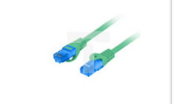Kabel krosowy patchcord S/FTP kat.6A LSZH CCA zielony 1,5m