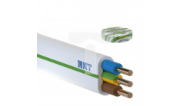 Przewód NKT instal PLUS CENTER YDYp 3x2,5 żo biały 450/750 /100m/