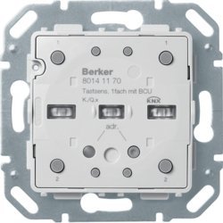 KNX e/s Q.x/K.x Moduł przycisku 1-krotny z portem magistralnym, diodami LED RGB i czujnikiem temperatury 80141170