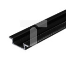 Profil aluminiowy MiniLUX wpuszczany wpust do frezu meblowy czarny do taśmy LED 8 i 10mm LUX06533 /1m/