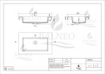 Balneo Rica Umywalka nablatowa 60 x 40 biała z konglomeratu  I0101010102-2