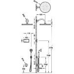 TRES CLASIC Zestaw elektronicznej baterii termostatycznej podtynkowej 3-drożnej Shower Technology Blue Edition prysznicowej 09226301LV