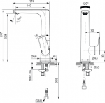 Ideal Standard Connect Air Bateria umywalkowa bez korka złoto szczotkowane połysk A7023A2