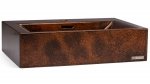 S.V.I.S. Design UMYWALKA 60 CM PYXIS BASIC Z PRZELEWEM, Z OTWOREM NA BATERIĘ - SMOKED METAL, MIEDZIANY I CZARNY, LAKIER PÓŁMATOWY UBO.PYXIS.BC.060.000.MS.01.2