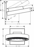 Hansgrohe Rainfinity Głowica 250 z przyłączem ściennym chrom 26227000