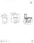 Ideal Standard Tempo Miska WC kompaktowa 36x66,5x44 cm, biała T331201