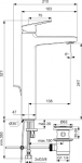 Ideal Standard Ceraplan Bateria umywalkowa wysoka z korkiem chrom BD277AA