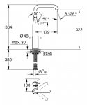 Grohe Essence Bateria umywalkowa wysoka brushed cool sunrise 24170GN1