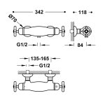 Tres Clasic bateria prysznicowa termostatyczna 24216409