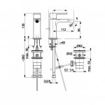 KFA Armatura Dust Bateria bidetowa miedziana szczotkowana  korkiem 93832499