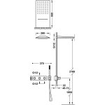 Tres B-SYSTEM Zestaw baterii termostatycznej podtynkowej 3-drożnej B-system prysznicowej-30725305OR