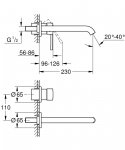 Grohe Essence Bateria umywalkowa podtynkowa 23 cm stal nierdzewna 29193DC1