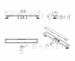 Balneo Duplex Next Gun Metal Odpływ liniowy 70 cm dwustronny A0101100102-2 szczotkowany grafit MAGAZYN WYSYŁKA 24H