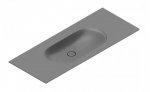 Catalano Sfera umywalka ścienna 125x50cm z kompletem mocowań ciemny szary mat 0521260032