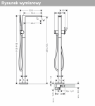 Hansgrohe Tecturis E Jednouchwytowa bateria wannowa wolnostojąca brąz szczotkowany 73445140